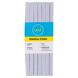 Elastico Chato Luli 8mm Rolo com 10 Metros