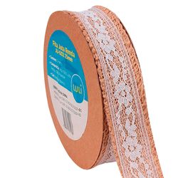 Fita de juta com Renda Luli JU-002 25mm Rolo com 05 Metros