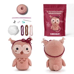 Kit Meu Primeiro Amigurumi Animais do Bosque Circulo