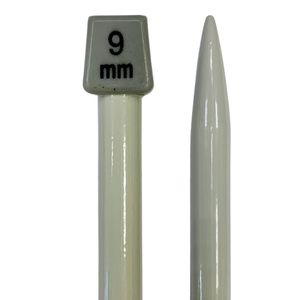 Agulha de Trico de Aluminio Luli 9mm com 25cm 1 Par
