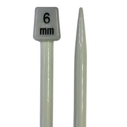 Agulha de Trico de Aluminio Luli 6mm com 25cm 1 Par