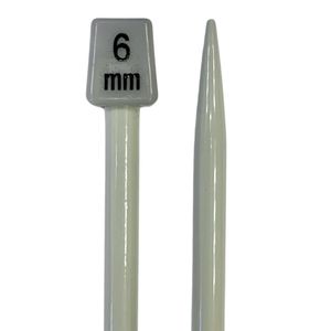 Agulha de Trico de Aluminio Luli 6mm com 25cm 1 Par