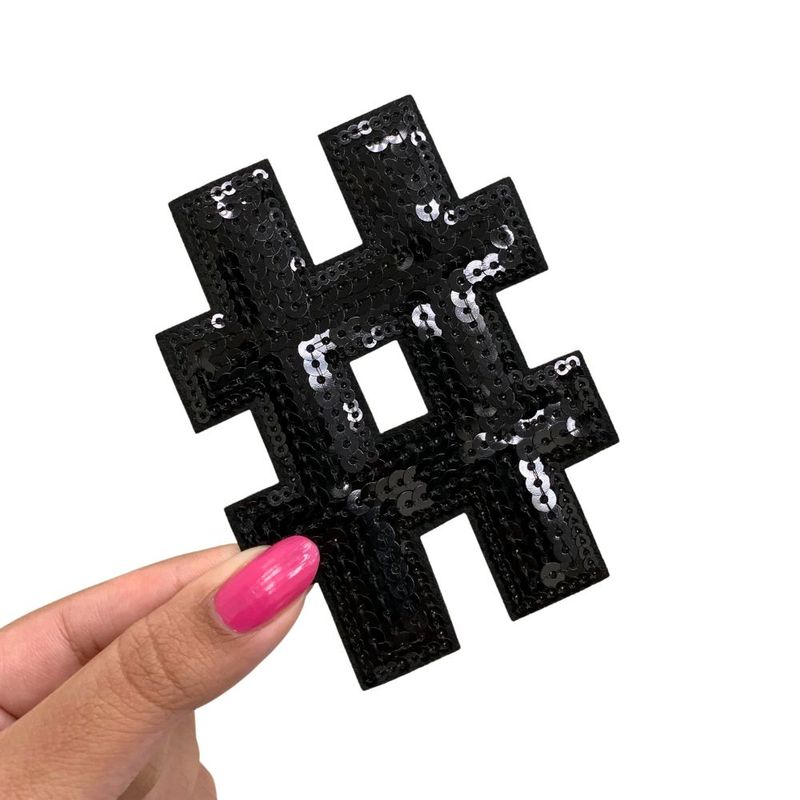 Aplicacao-Termocolante-Hashtag-Lulitex-Pacote-com-10un