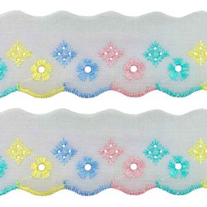Bordado Luli 5005 Multicor 5cm Peca com 13,70 Metros
