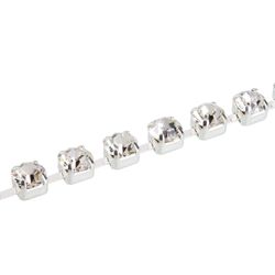 Corrente de Strass Asfour29 Pedra de 6,32mm Rolo com 10 Metros
