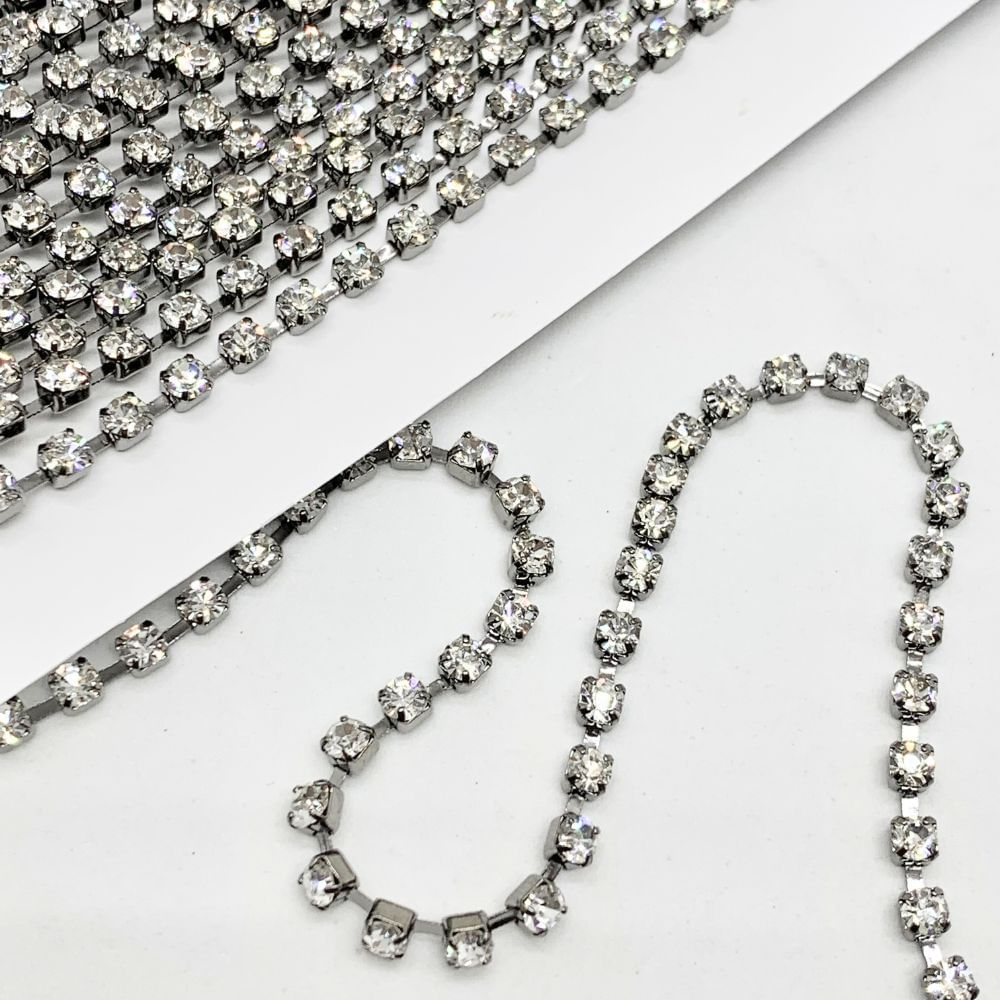 Corrente-de-Strass-Asfour12-Pedra-de-32mm-Rolo-com-10-Metros-
