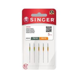 Kit de Agulha Ponta Bola Singer 2045 10/12 Blister com 5un