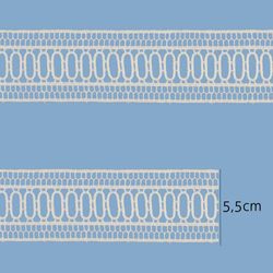 Renda Guipir Lulitex 5,5cm RGPE0345 Off White Peca com 20,2 Metros