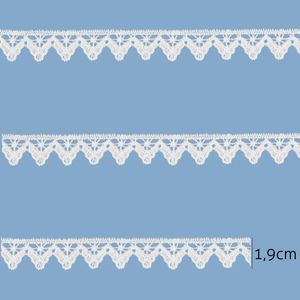 Renda Guipir Lulitex 1,9cm 698868B1 Branco Peca com 14,6 Metros