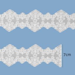 Bordado com Tule Lulitex 7cm RGPEK93915 Peca com 14,6 Metros