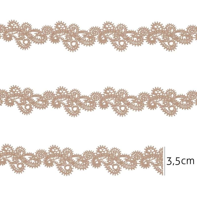 Renda-Guipir-Lulitex-35cm-RGPE1835-Khaki-Peca-com-1370-Metros