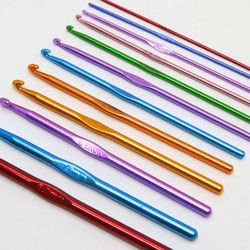 Kit de Agulhas de Croche de Aluminio Pacote com 12un