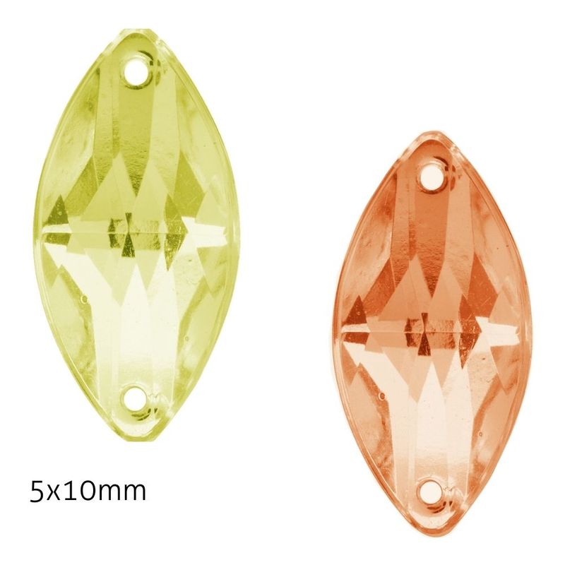 Chaton-para-Costura-Navete-2HE-5x10mm-Aquarela-Pacote-com-100un