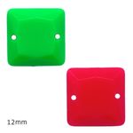 Chaton-para-Costura-Quadrado-Fluorescente-2SQ-12mm-Aquarela-Pacote-com-100un