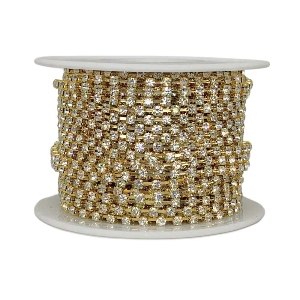 Corrente-de-Strass-SS85-Pedra-de-22mm-Rolo-com-10-Metros-