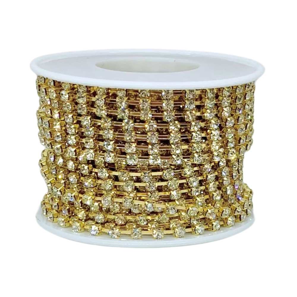 Corrente-de-Strass-SS12-Pedra-de-3mm-Rolo-com-10-Metros