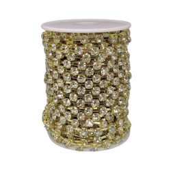 Corrente de Strass SS28 Pedra de 6mm Rolo com 10 Metros