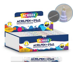 Caneta para Tecido Acrilpen Plus Acrilex Caixa com 12un