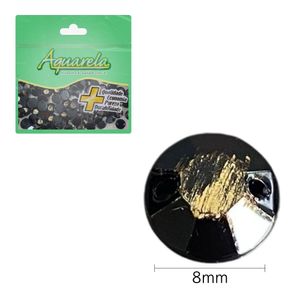 Chaton para Costura Redondo 2RS 8mm Aquarela pacote com 100un