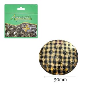 Chaton para Costura Redondo 2RCZ 30mm Aquarela Pacote com 25un