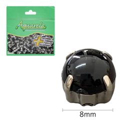 Chaton para Costura com Garra Redondo BF 8mm Aquarela Pacote com 100un