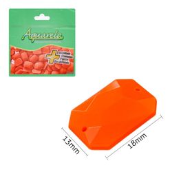 Chaton para Costura Retangular 2O Fluor 13x18mm Aquarela pacote com 100un