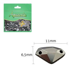 Chaton para Costura Triangular Metalizado 2ISD 6,5x11mm Aquarela pacote com 100un