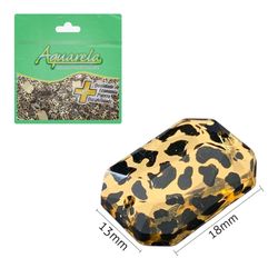 Chaton para Costura Retangular 2O 13x18mm Aquarela pacote com 100un