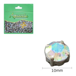 Chaton para Costura com Garra Redondo BD 10mm Aquarela pacote com 1000un