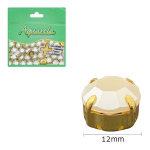 Chaton para Costura Redondo com Garra BD 12mm Aquarela pacote com 50un