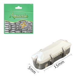 Chaton para Costura Retangular BT 5x15mm Aquarela Pacote com 50un