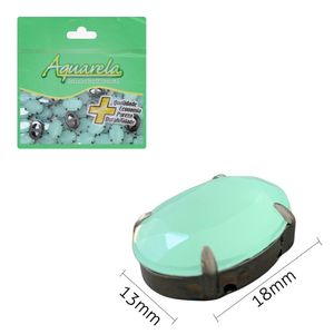 Chaton para Costura com Garra BJS Opal 13x18mm Aquarela pacote com 50un