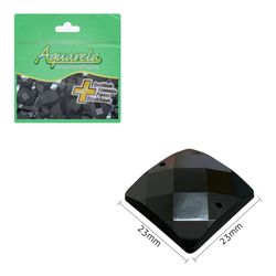 Chaton para Costura Quadrado 2SQCZ 23mm Aquarela Pacote com 50un