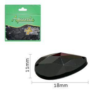 Chaton para Costura Gota 2FD 11x18mm Aquarela pacote com 100un