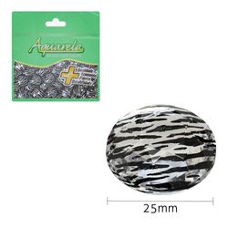 Chaton para Costura Redondo Zebra 2RS 25mm Aquarela pacote com 50un