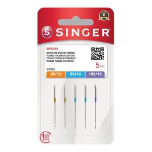 Kit de Agulhas para Overloque Singer 2022 12/14/16 Blister com 5un