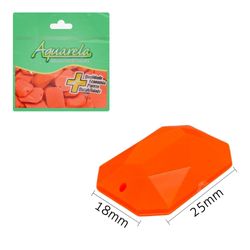 Chaton para Costura Retangular Fluor 18x25mm Aquarela Pacote com 50un
