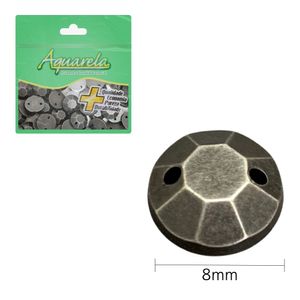 Chaton para Costura Redondo 2RS 8mm Metal Aquarela pacote com 100un
