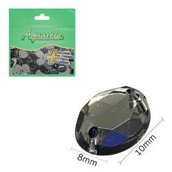 Chaton para Costura Oval 2FE 8x10mm Aquarela pacote com 100un