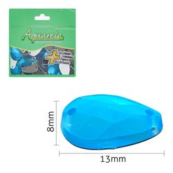 Chaton para Costura Gota Jelly 8x13mm Aquarela Pacote com 100un