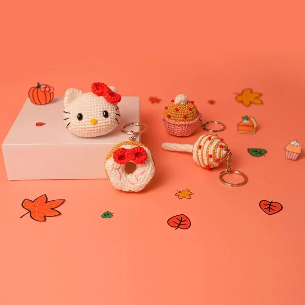 Kit Amigurumi Chaveiros Hello Kitty Circulo - Maluli Armarinhos