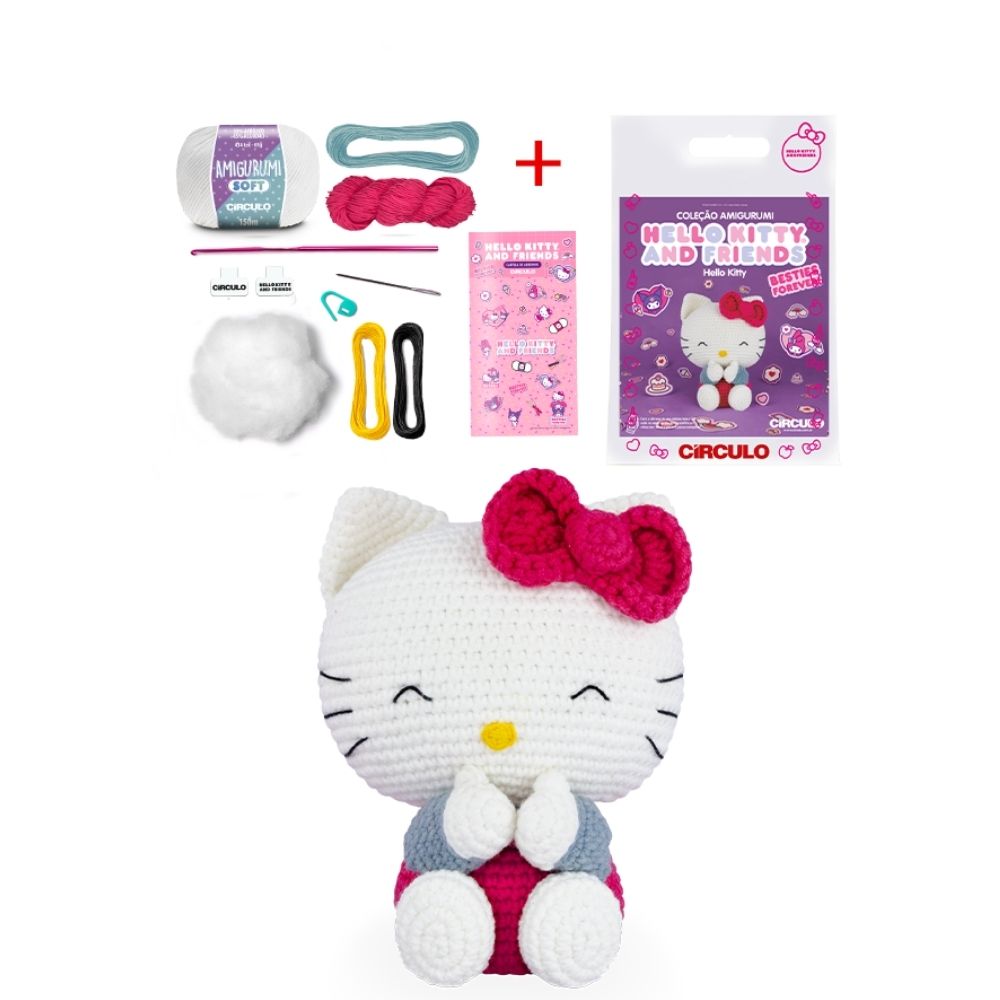 Kit Amigurumi Hello Kitty and Friends Circulo - Maluli Armarinhos