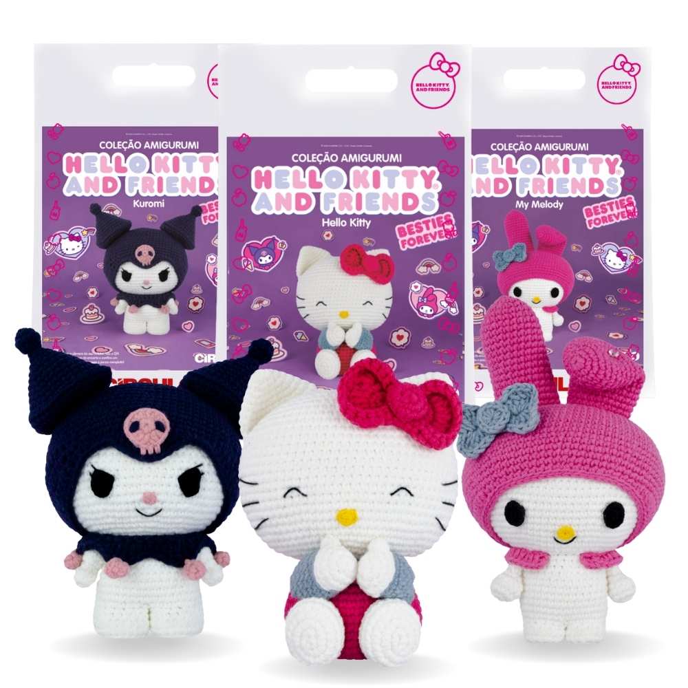 Kit Amigurumi Hello Kitty and Friends Circulo - Maluli Armarinhos