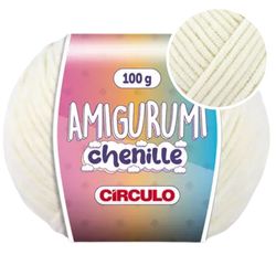 Fio Amigurumi Chenille Circulo Rolo com 110 Metros