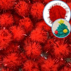 Pompom Solto com Lurex Luli 10mm Pacote com 100uni