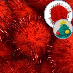 Pompom Solto com Lurex Luli 30mm Pacote com 20un