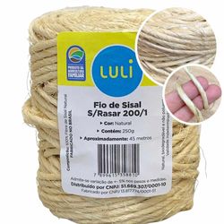 Fio de Sisal Sem Rasar Luli 200/1 5mm Rolo com 250 Gramas