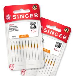 Agulha Singer para Maquina (Ponta Bola)  2045/12 Blister com 10un