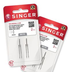 Agulha Dupla Singer para Maquina 2024/12 Blister com 2un