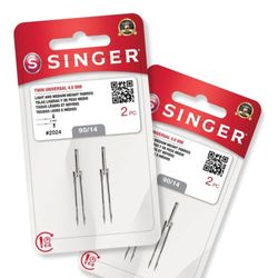 Agulha Dupla Singer para Maquina 2024/14 Blister com 2un